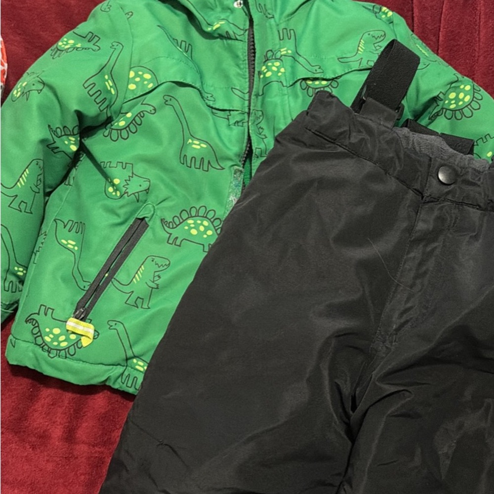 Cat & Jack Green Dinosaur Hooded Jacket